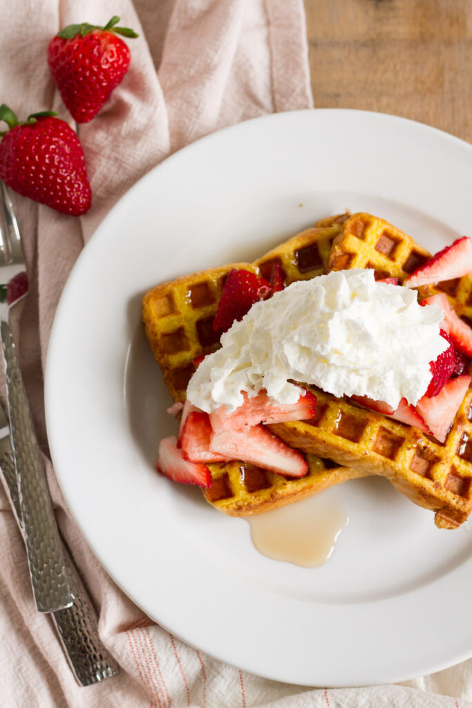 Waffle French Toast combines two breakfast favorites into one delicious treat.